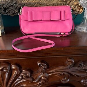 Kate Spade Vibrant Pink Clutch with Bow Detail